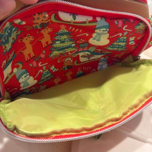 Eco Lily Bloom Red Christmas Holiday Icons Crossbody Purse Hard To Find Style - Picture 9 of 13